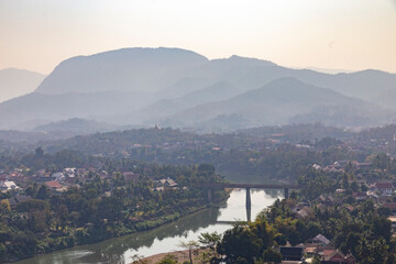 Panorama of Luang Prabang city. Luang Prabang, Laos.
