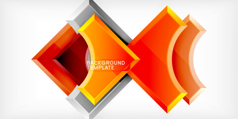 Geometric design abstract background - circles and triangles