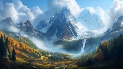 Obraz premium Enchanted Library with a Mysterious Portal