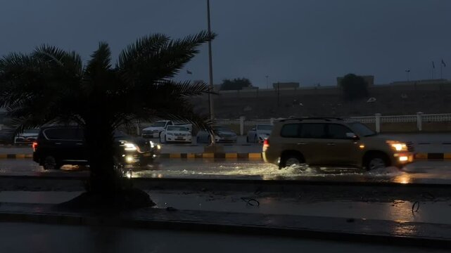 Urban ity Rainy Night Road Video