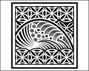 Black Floral Laser Cut Pattern Vector, Delicate Floral Laser Cut SVG Vector
