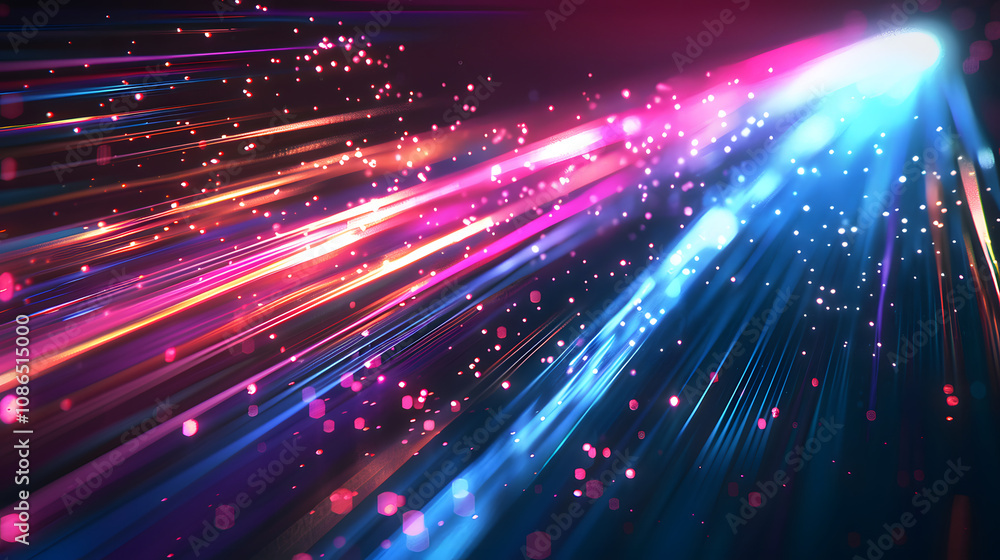 Aufkleber futuristic technology lines background with light effect