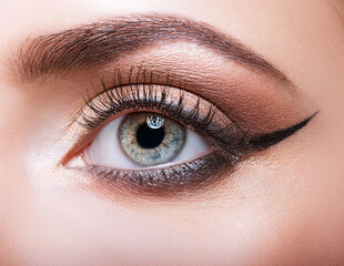 Obraz premium Weibliches Auge mit Lidstrich