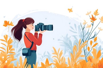 Flat Design World Photography Day Concept Background photo earth camera image poster technology nature day film international lens picture illustration photographer design vector