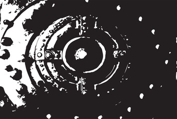 Obraz premium Damaged old metal grunge background with bullet holes and rivets.