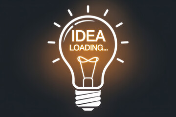 Idea loading concept with light bulb icon
