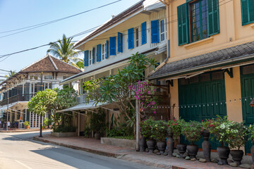 Obraz premium Street of Luang Prabang city, Laos.