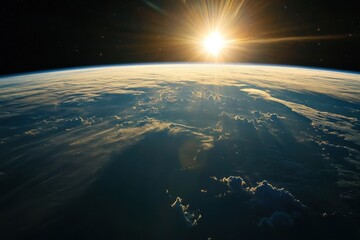 Sunrise over Earth from space. (3)