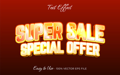 Super Sale text effect, luxury texture graphic style banner template design background