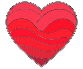 red heart vector design