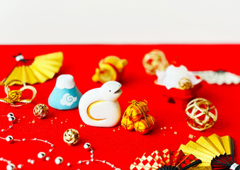 日本の新年用伝統素材