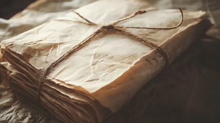 Wrinkled parchment, faded sepia tone, high-quality retro aesthetic