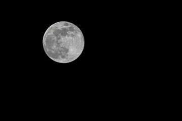 full moon over black