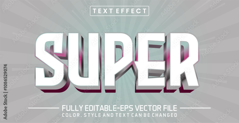Poster super font text effect editable
