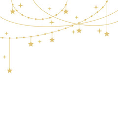New Year Stars Hanging Border Decoration