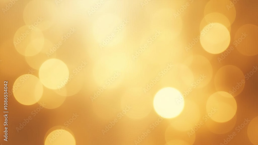 Aufkleber gold bokeh light effect: elegant abstract background with soft defocused circles for luxury design