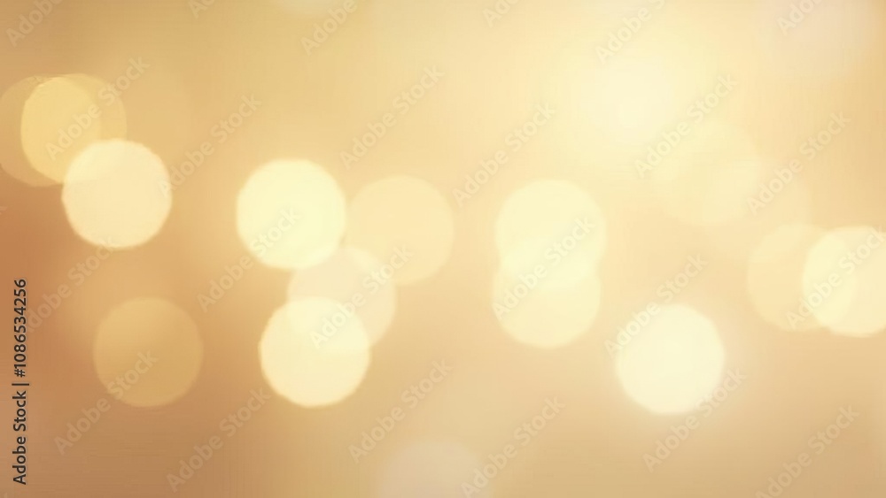 Aufkleber golden bokeh light effect background with elegant abstract defocused circles for luxury design and f