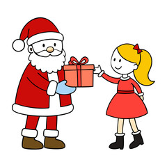 santa claus with gifts