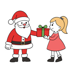 santa claus and a child