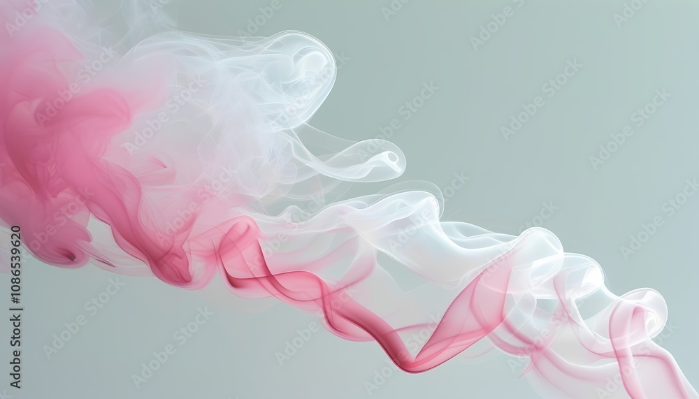 Poster dynamic flow of colorful smoke art abstract background digital art minimalist environment close-up v