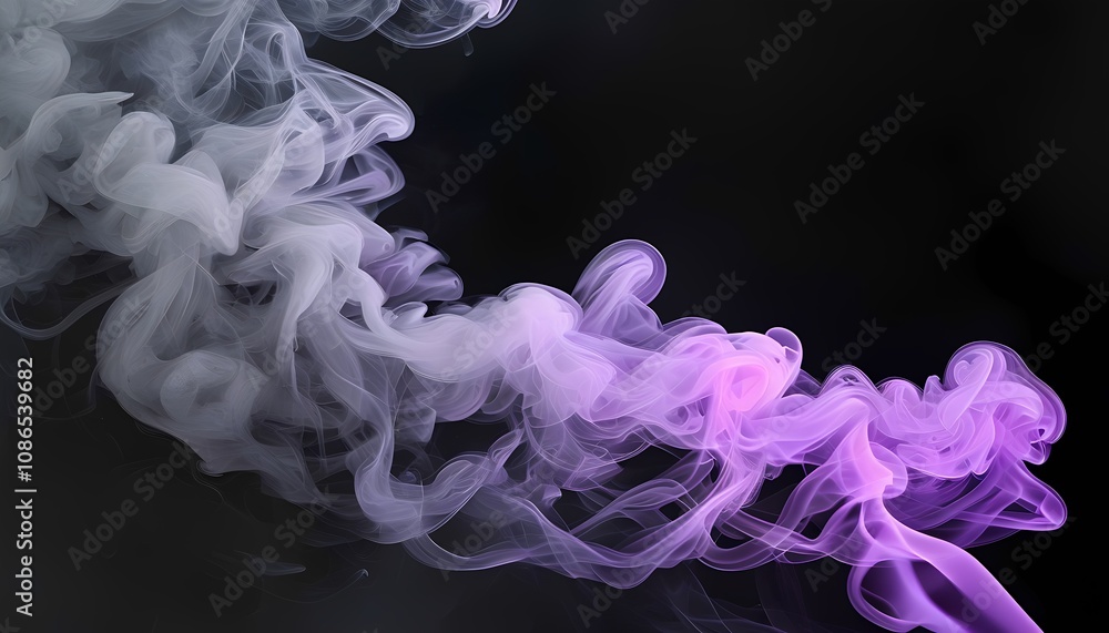 Poster ethereal swirling smoke patterns dark background abstract image artistic environment close-up view c