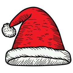 Santa Claus hat cartoon illustration