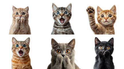 PNG, Cat, Dog + Emotion, created on the basis of artificial intelligence of Generative AI technology.