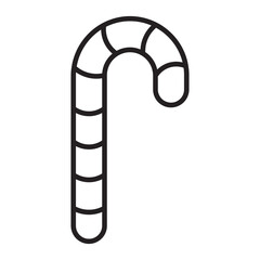 Candy Cane line icon.