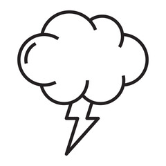 Lightning Cloud line icon.