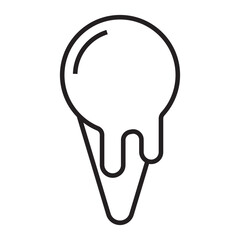 Ice Cream Cone line icon.