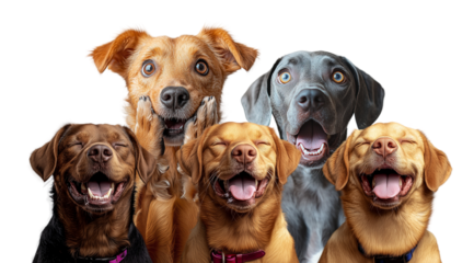 PNG, Cat, Dog + Emotion, created on the basis of artificial intelligence of Generative AI technology.