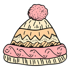 Winter Hat Cartoon Illustration