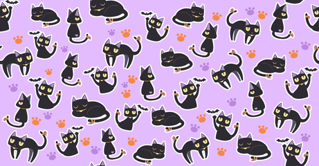 Obraz premium seamless pattern with cats