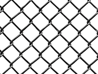 Fototapeta premium chain link fence isolated on white