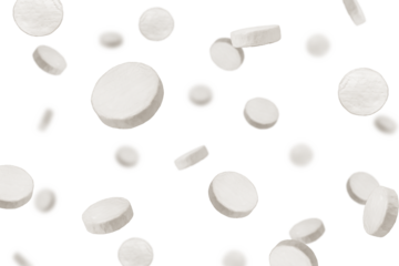 Falling cheese Camembert or Brie, isolated on white background, selective focus