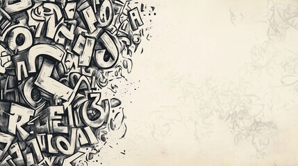 Obraz premium Hand-Drawn Typography Blank Copyspace Background