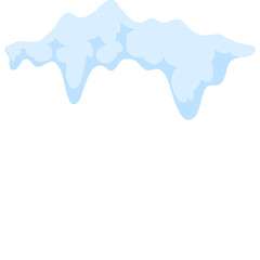 Christmas Snow Cap Border Illustration