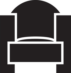 Sofa Glyph Icon Illustration