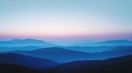 Obraz premium Smooth blue gradient with a soft transition from dark blue to a lighter shade, creating a calming and minimalist aesthetic