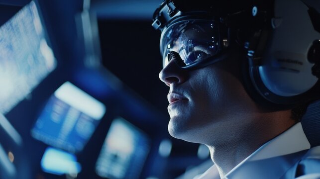 Pilot training program, featuring immersive flight simulator sessions for hands-on learning in commercial aviation