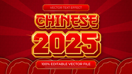 Chinese New Year 3d text and editable text effect with Chinese ornaments