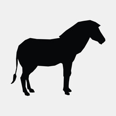 vector animal icons of black color