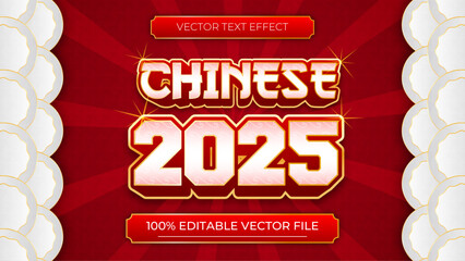 Happy Chinese New Year editable text effect in luxury style