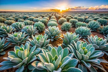 Fototapeta premium Arizona Lamb's Ear Drone Shot, Soft Plant, Aerial View