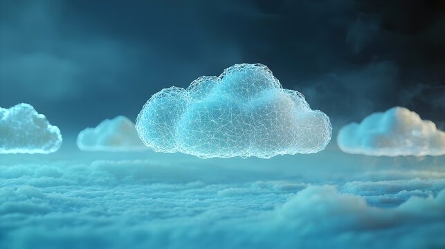 3D Mesh of Cloud Computing Connections in a Digital Space