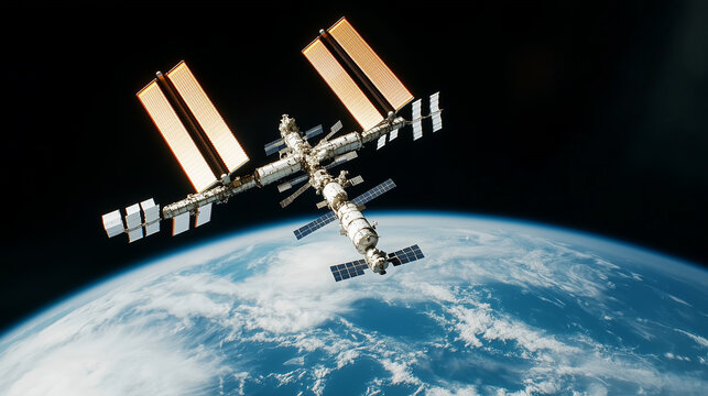 International Space Station Orbiting Earth