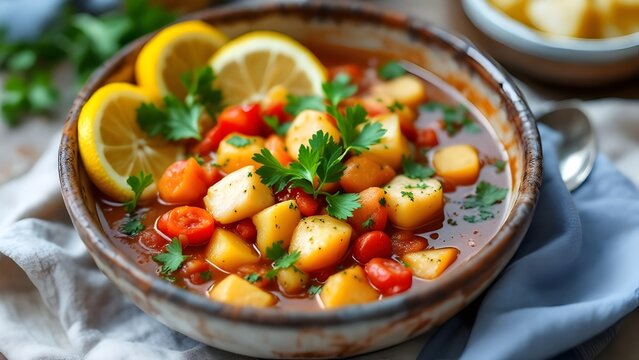 Kakavia Soup [Traditional Greek Fish Soup] (Greek Cuisine)
