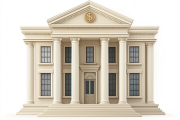 Fototapeta premium court building with columns. Premises for consideration of court cases and lawsuits