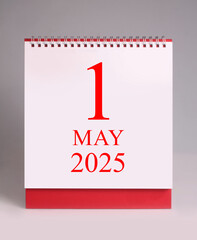 May 2025 desk calendar