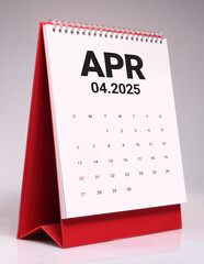 April 2025 desk calendar